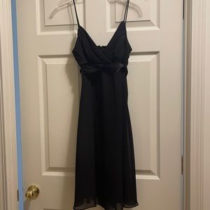Block chiffon cocktail dress fully lined